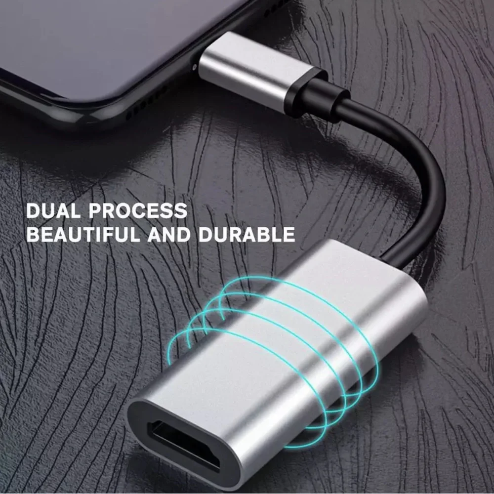 USB Type C to HDMI Adapter USB 3.1 Cable For MHL Android Phone Tablet Black New.